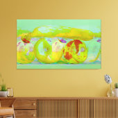 果物や野菜のキャンバスに輝くアート キャンバスプリント (インサイチュ (リビング))