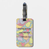 果物や野菜の模様 ラゲッジタグ (裏面縦)