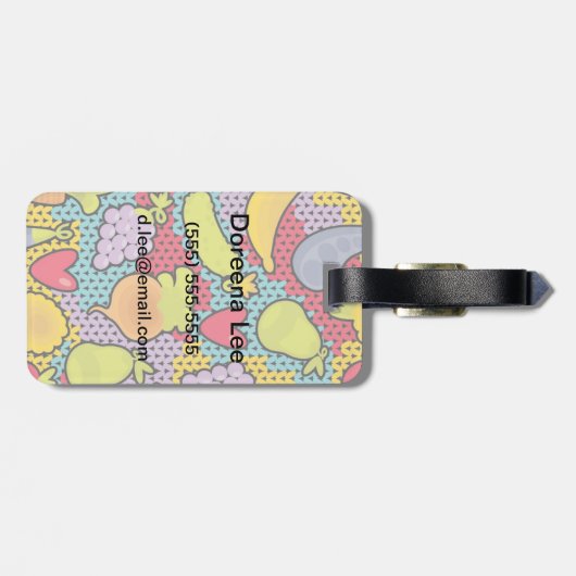 果物や野菜の模様 ラゲッジタグ (裏面横)