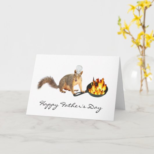 果物や野菜を炒めるリス カード (黄色い花)