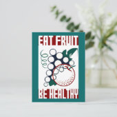 果物を食べ 健康になりましょう ポストカード (スタンド正面)