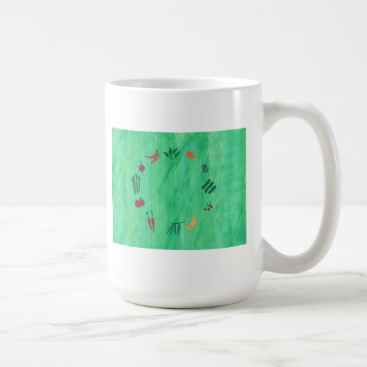 果物カラフルと野菜マグカップ コーヒーマグカップ (右)