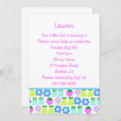 果物パターンの招待 招待状 (正面/裏面)