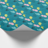 果物ポップ・アートの野菜ガーデン包装紙 ラッピングペーパー (角)