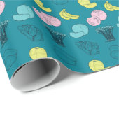 果物ポップ・アートの野菜ガーデン包装紙 ラッピングペーパー (ロールコーナー)