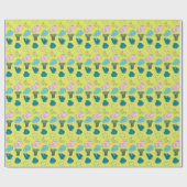 果物ポップ・アートの野菜ガーデン包装紙 ラッピングペーパー (フラット)