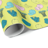 果物ポップ・アートの野菜ガーデン包装紙 ラッピングペーパー (ロールコーナー)