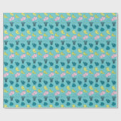 果物ポップ・アートの野菜ガーデン包装紙 ラッピングペーパー (フラット)