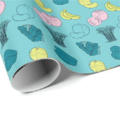 果物ポップ・アートの野菜ガーデン包装紙 ラッピングペーパー (ロールコーナー)