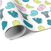 果物ポップ・アートの野菜ガーデン包装紙 ラッピングペーパー (ロールコーナー)