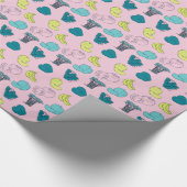 果物ポップ・アートの野菜ガーデン包装紙 ラッピングペーパー (角)