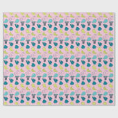 果物ポップ・アートの野菜ガーデン包装紙 ラッピングペーパー (フラット)