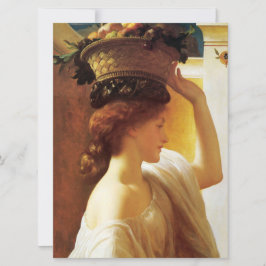 果物入りの女の子(Frederic Leighton) カード