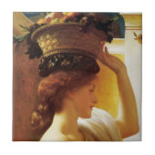 果物入りの女の子(Frederic Leighton) タイル (正面)