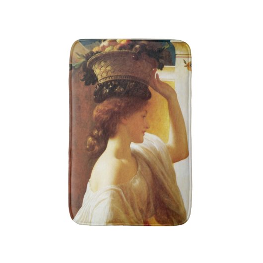 果物入りの女の子(Frederic Leighton) バスマット (正面縦)