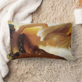 果物入りの女の子(Frederic Leighton) ランバークッション (ブランケット)