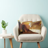 果物入りの女の子(Frederic Leighton) ランバークッション (椅子)