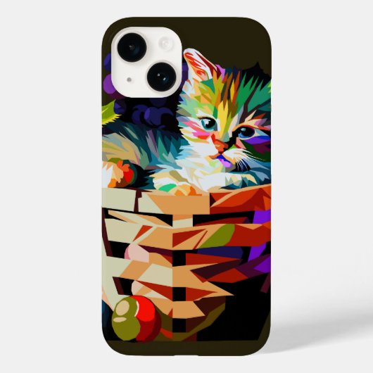果物入りの子猫 Case-Mate iPhoneケース (裏面)