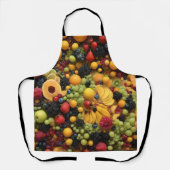 果物好きの人はカラフル皿を盛る エプロン (正面)