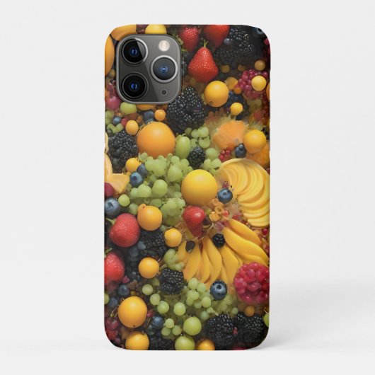 果物好きの人はカラフル皿を盛る Case-Mate iPhoneケース (裏)