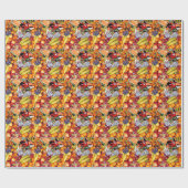 果物市場 ラッピングペーパー (フラット)