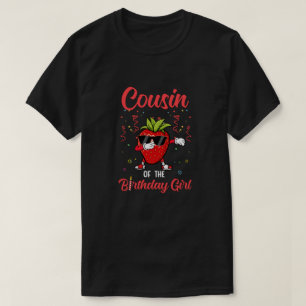 果物愛好家のいとこ誕生日娘ストローバー Tシャツ