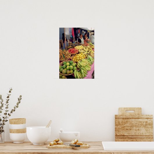 果物野菜の屋台 ポスター (キッチン)