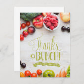 果物野菜の食料品店をテーマにした サンキューカード (正面/裏面)
