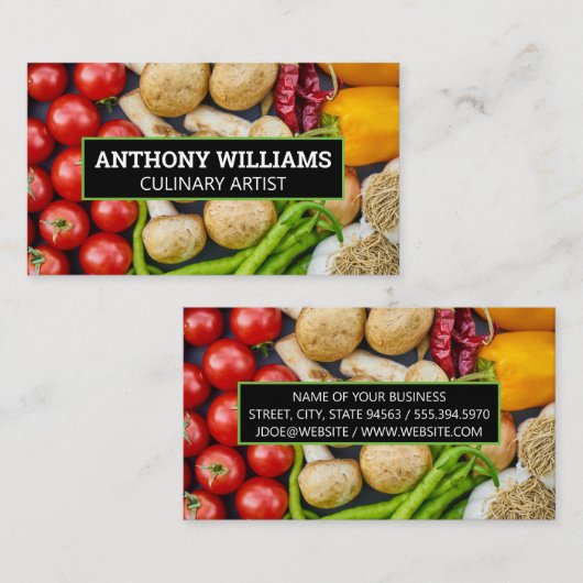果物野菜スパイス |料理 名刺 (正面/裏面)