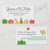 果物野菜健オーガニック康料理栄養士 名刺 (正面/裏面)