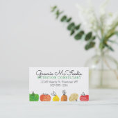 果物野菜健オーガニック康料理栄養士 名刺 (スタンド正面)