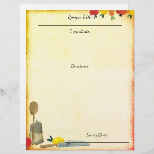 果物野菜器レシピ (正面/裏面)