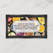 果物野菜 |料理アーティスト |アンティーク枠 名刺 (裏面)