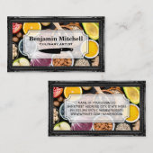 果物野菜 |料理アーティスト |アンティーク枠 名刺 (正面/裏面)