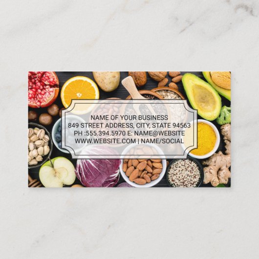 果物野菜 | 料理人 名刺 (裏面)