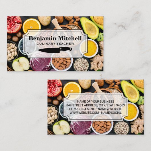果物野菜 | 料理人 名刺 (正面/裏面)