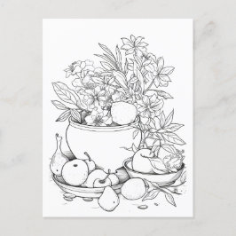 果物鉢の絵葉書 ポストカード