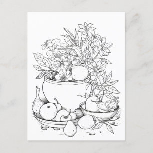 果物鉢の絵葉書 ポストカード