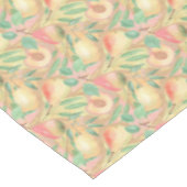 果物、桃、梨、レモン、水彩 テーブルクロス (アングル)