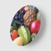果物–82524果実エキゾチックパイナップルP ラウンド壁時計 (傾斜)
