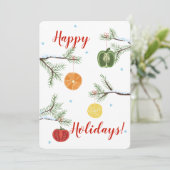 果菜切りツリー食品クリスマスカード シーズンカード (スタンド正面)