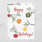 果菜切りツリー食品クリスマスカード シーズンカード (正面/裏面)