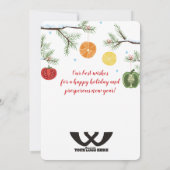 果菜切りツリー食品クリスマスカード シーズンカード (裏面)