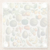 果菜植物科学イラストレーション ガラスコースター (裏面)