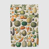 果菜植物科学イラストレーション ゴルフタオル (正面)