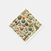 果菜植物科学イラストレーション スタンダードカクテルナプキン (角)