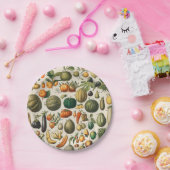 果菜植物科学イラストレーション ペーパープレート (パーティー)