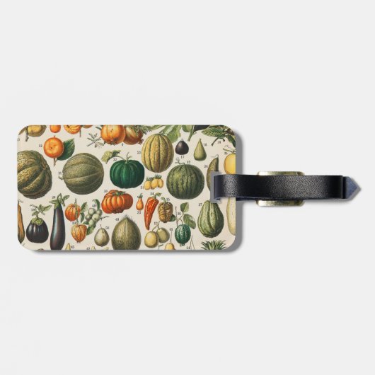 果菜植物科学イラストレーション ラゲッジタグ (裏面横)