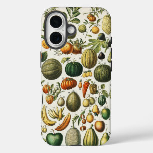 果菜植物科学イラストレーション iPhone 16ケース
