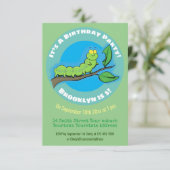 枝おもしろい漫画の可愛い毛虫 招待状 (スタンド正面)